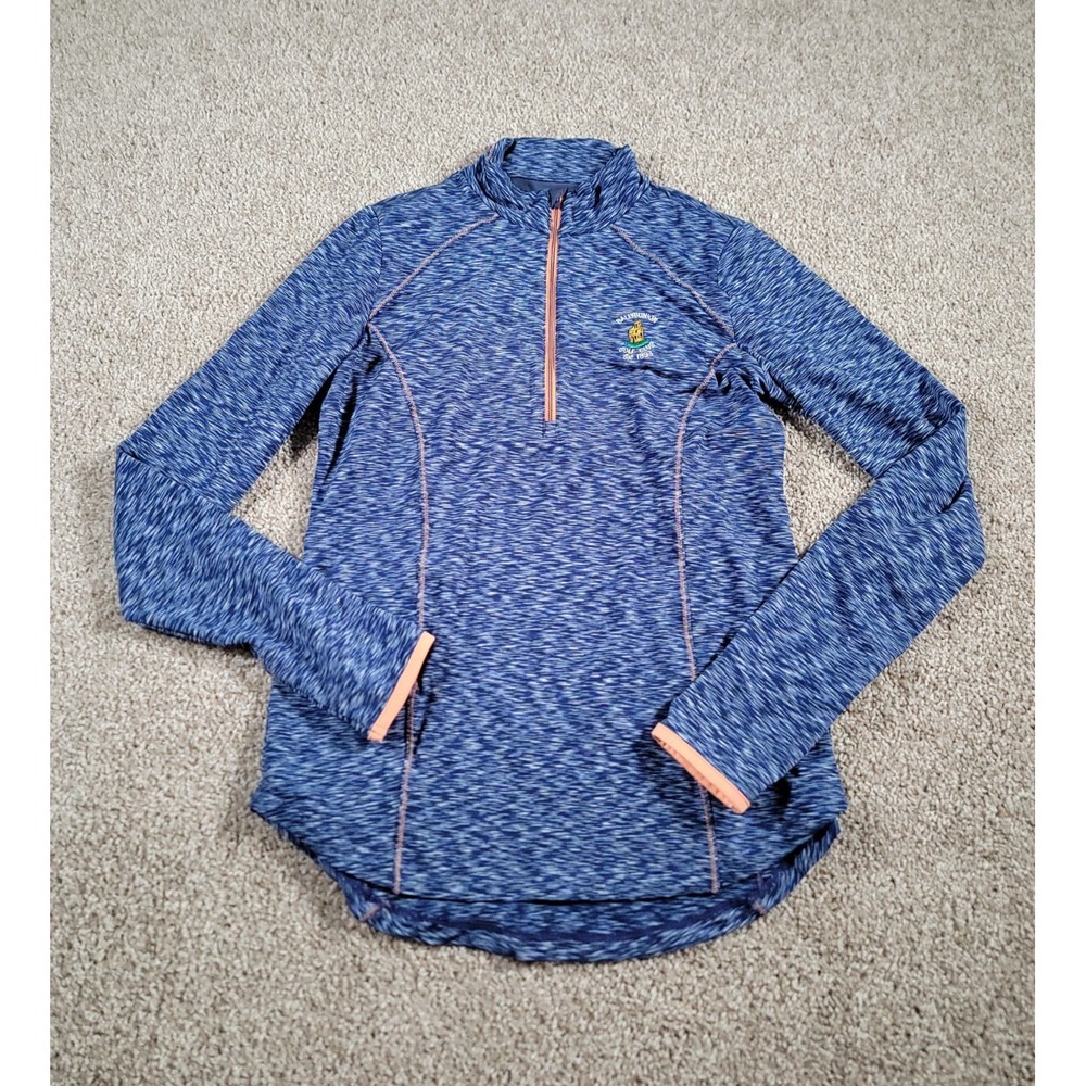 Zero Restriction Womens 1/4 Zip Pullover Sweater Small Blue Ballybunion Course